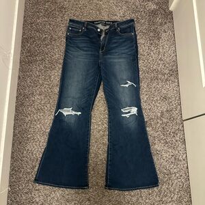 American Eagle Outfitters Dark Blue Flare Jeans